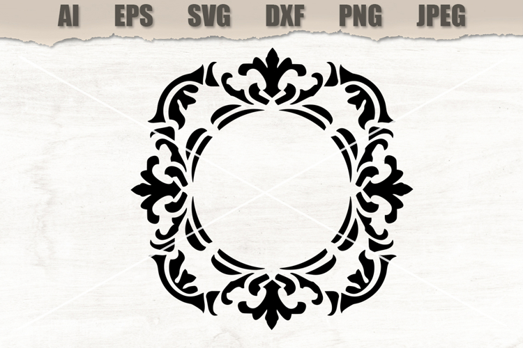 Stencil Vintage Ornate Frame
