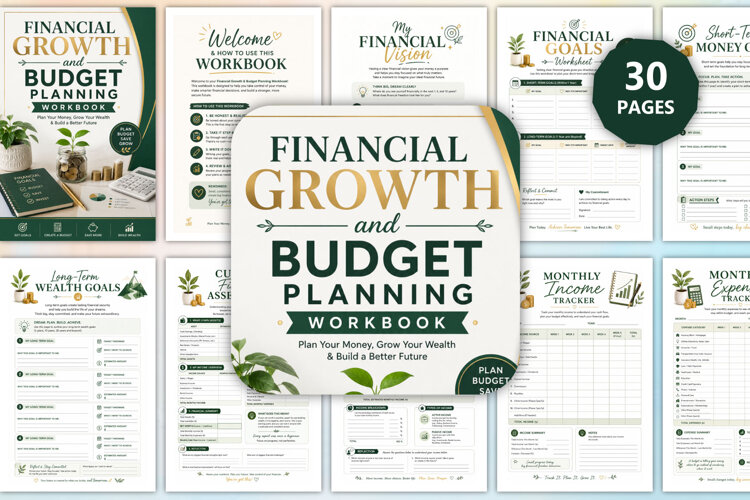 Financial Growth and Budget Planning Workbook example image 1