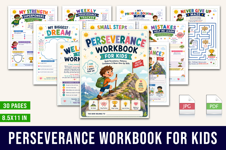 Perseverance Workbook for Kids