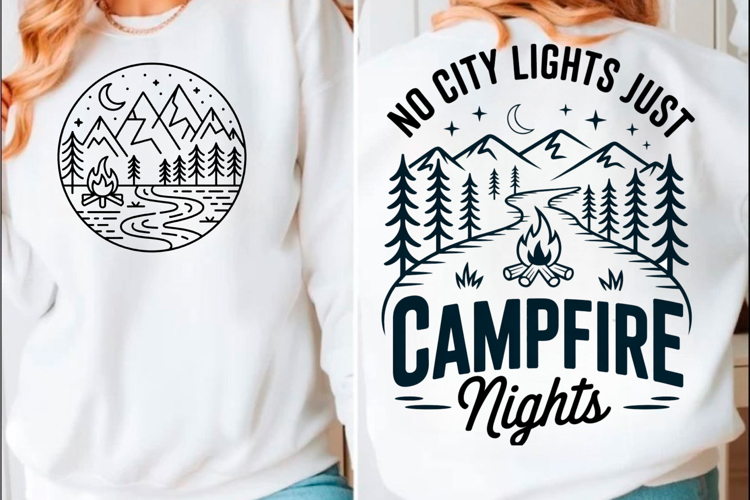 No City Lights Family Camping T Shirt png