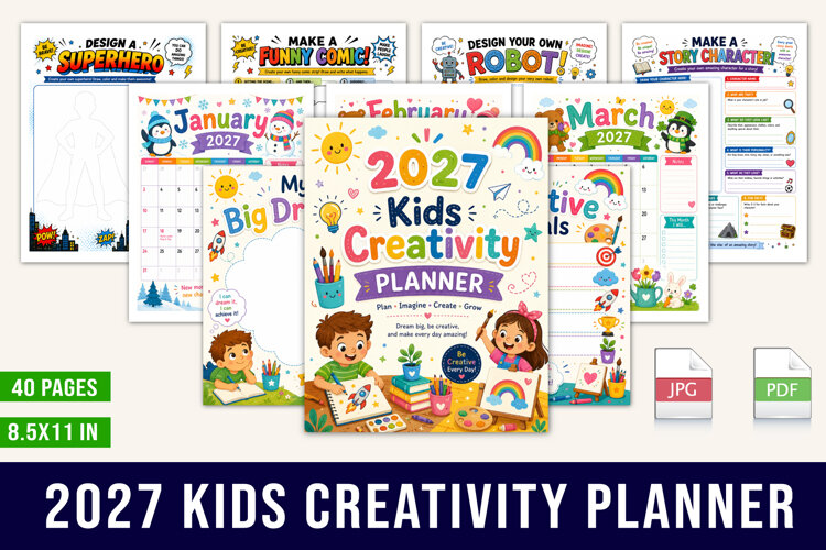 2027 Kids Creativity Planner example image 1