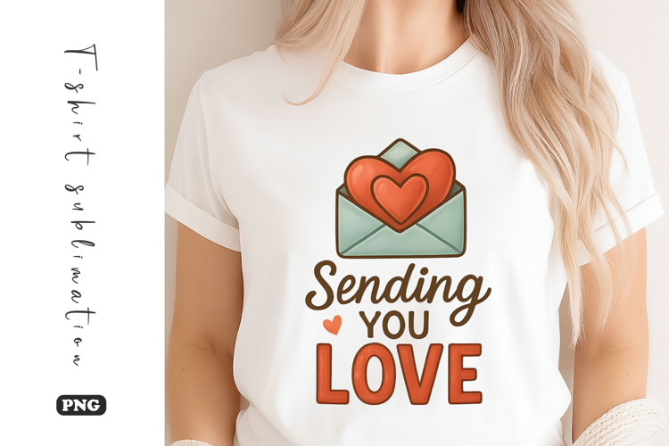 Sending You Love Sublimation T-Shirt Design