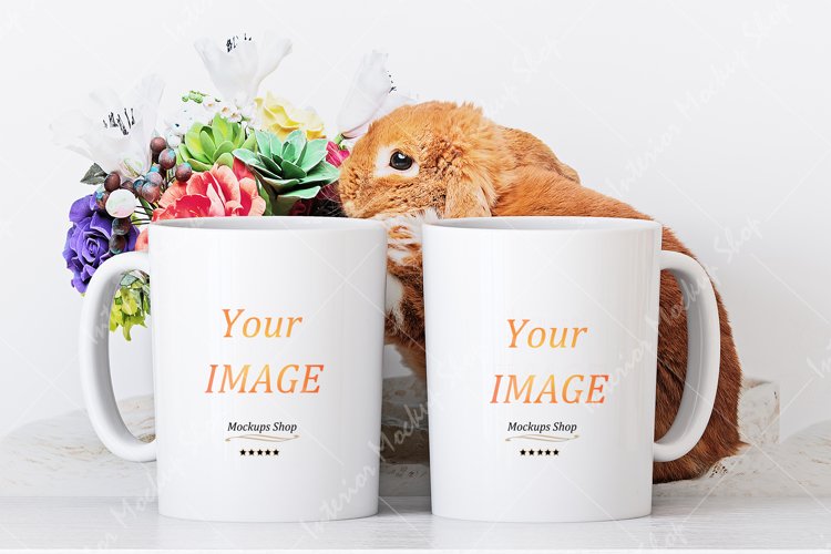 Mug Mockup, Blank White Glass Cup Mockup - Styled Stock example image 1