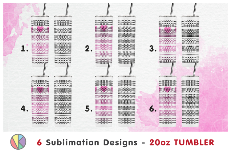6 Adults Love Hidden Message Patterns - 20oz Skinny Tumbler.