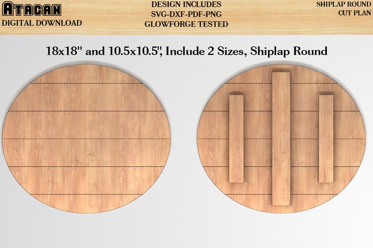 Faux shiplap Round svg pattern 18   10 inch Laser files 515