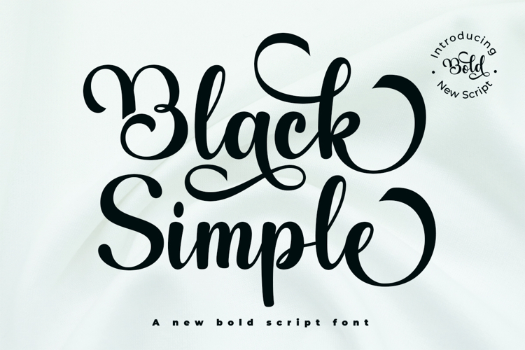 Black Simple Script example image 1