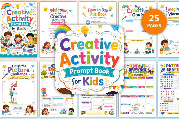 Creative Activity Prompt Book for Kids
