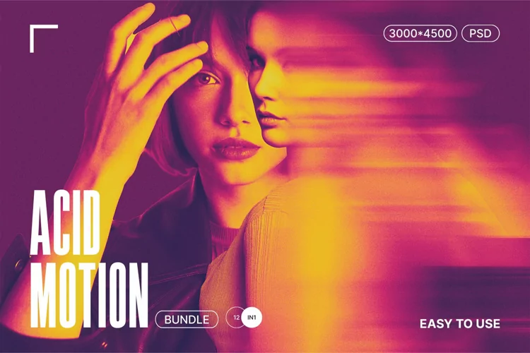 Editable Acid Motion Photo Effect