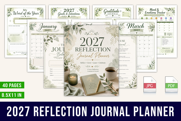2027 Reflection Journal Planner