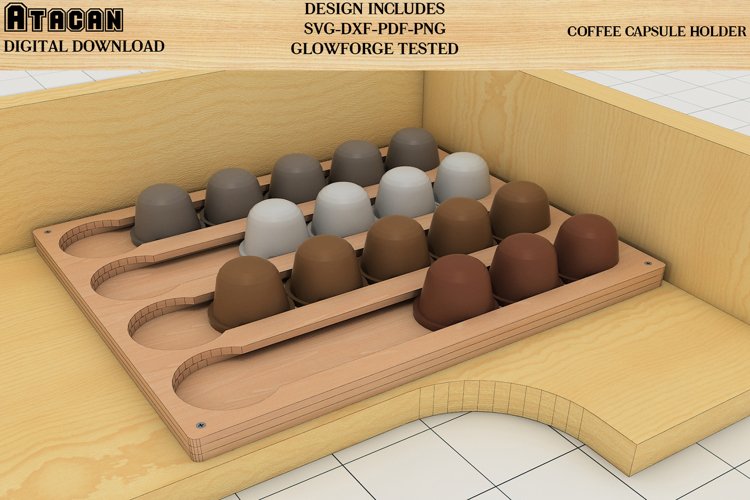 Coffee Capsule Holder Laser cut SVG files, Coffee Pod holder (1994289