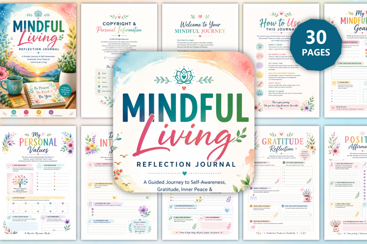 Mindful Living Reflection Journal