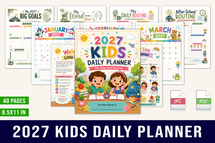 2027 Kids Daily Planner