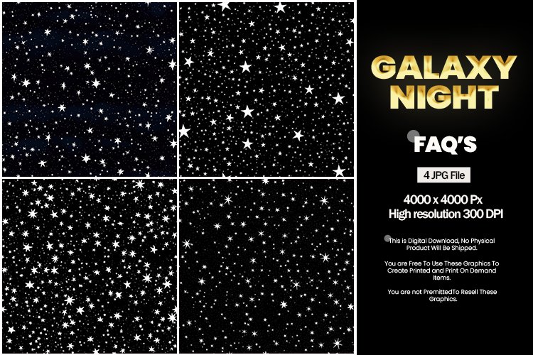 Galaxy Night Square Coaster - 04 Variations
