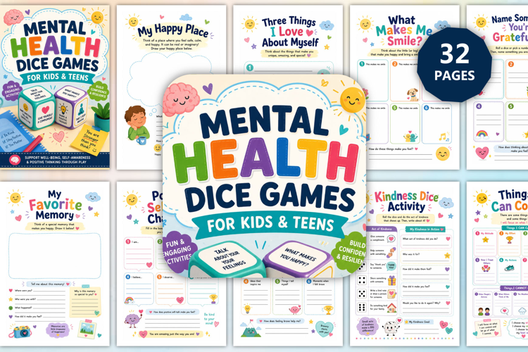 Mental Health Dice Games for Kids & Teens