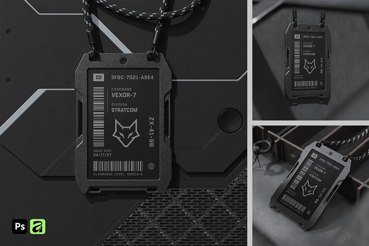 Tactical ID Badge Mockup example image 1