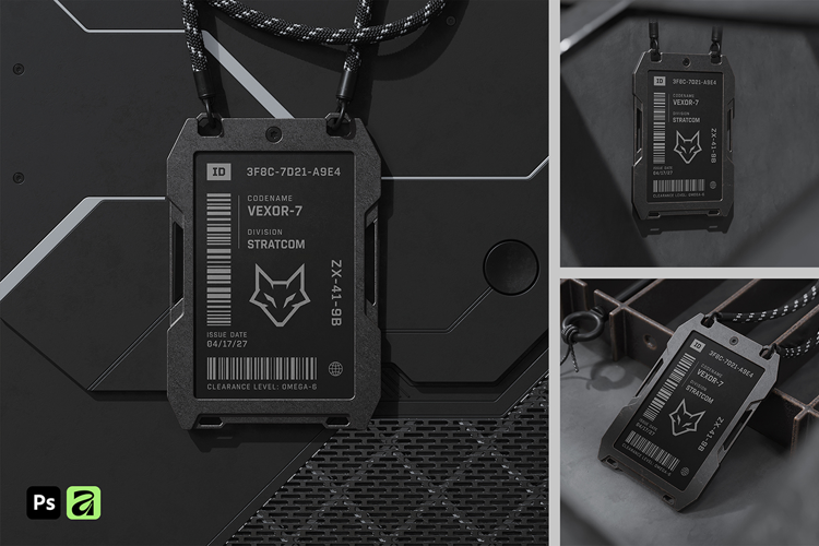 Tactical ID Badge Mockup