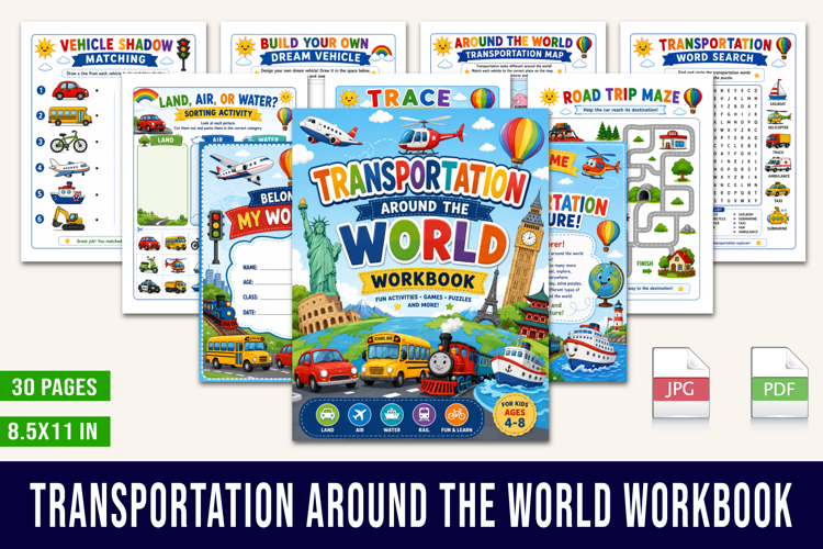 Transportation Around the World Workbook