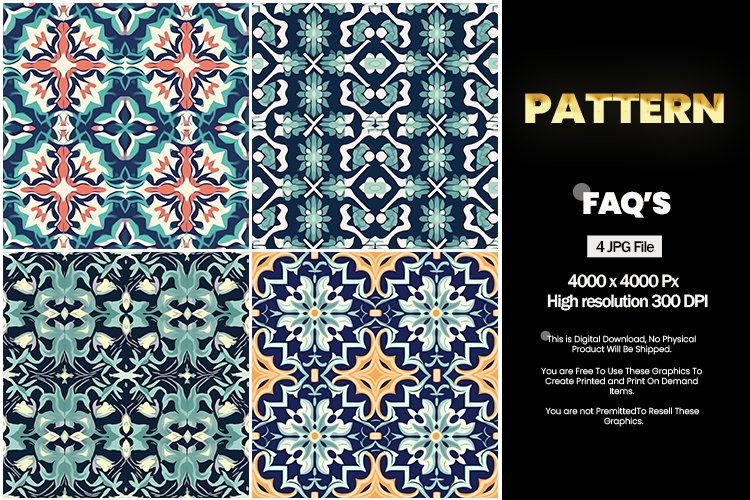 Pattern Square Coaster - 04 Variations