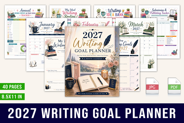 2027 Writing Goal Planner