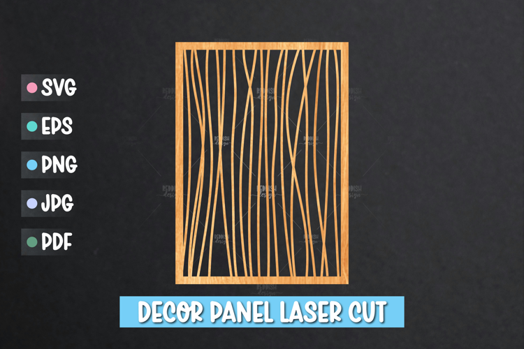 Decor Panel Laser Cut SVG, 5x7 Template Laser cut