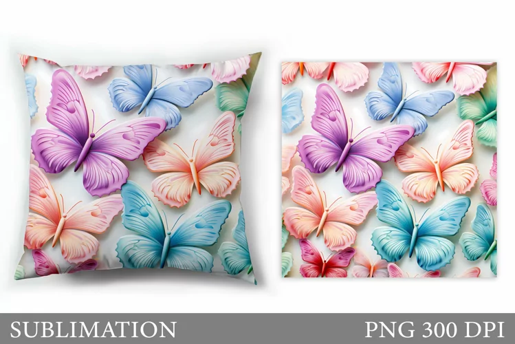 Butterflies Sublimation. Butterfly Pillow Design