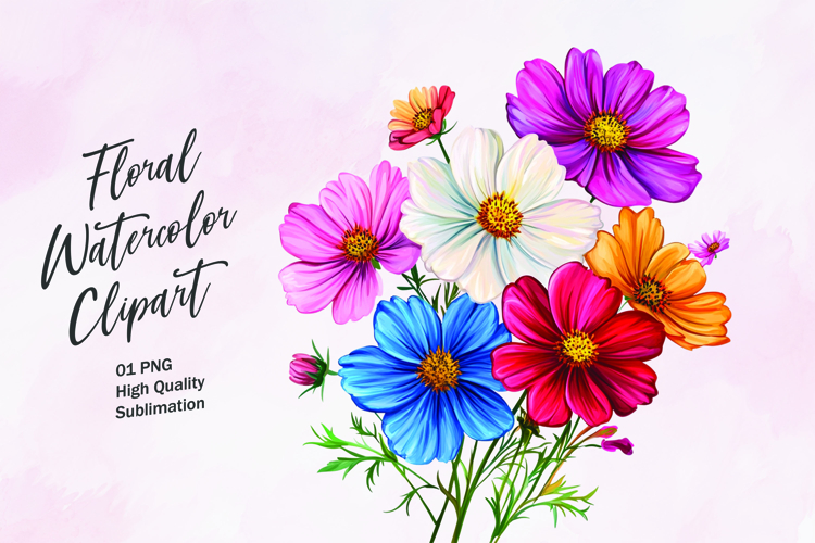 Watercolor Flowers Image 24