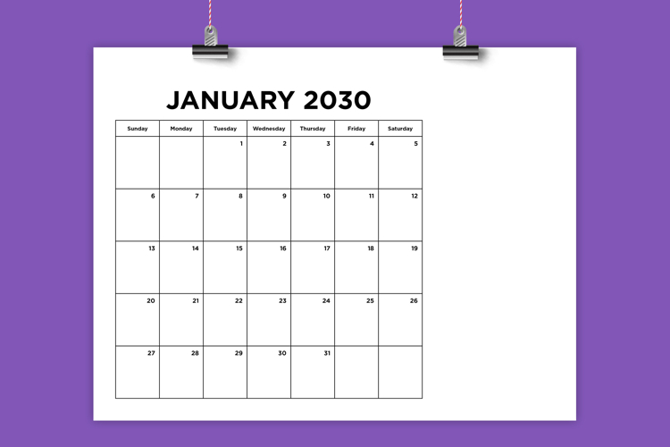 Blank Calendar Templates Image 9