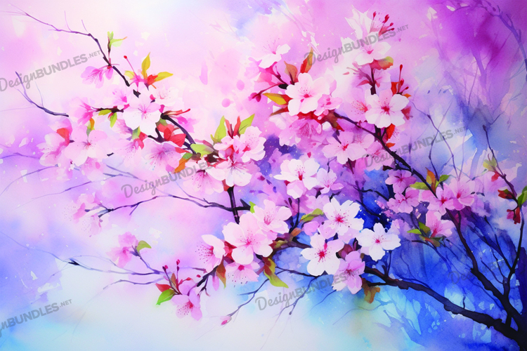 Spring watercolor background