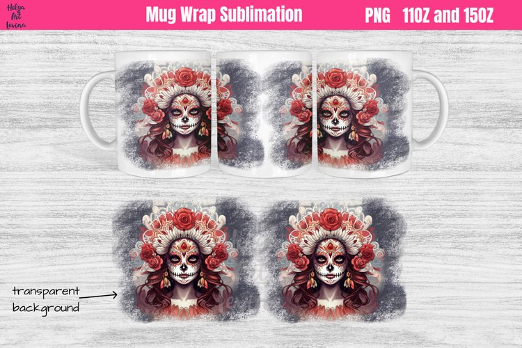 Catherine Skull Mug Sublimation 11OZ and 15OZ