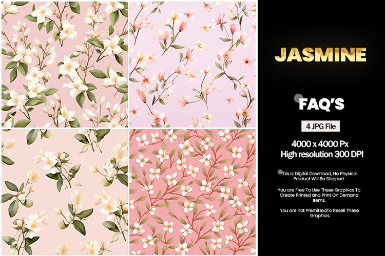 Jasmine Square Coaster - 04 Variations