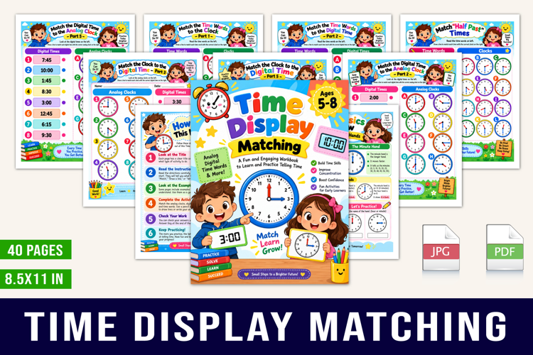 Time Display Matching Workbook