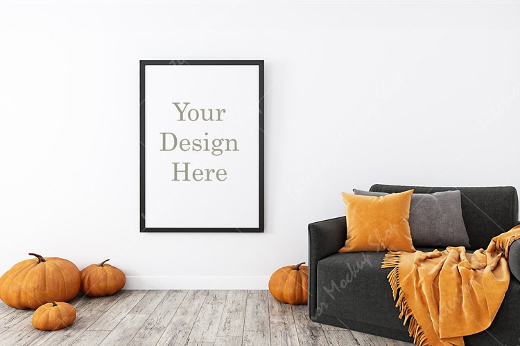Mockup in interior, Frame mockup, Living room example image 1