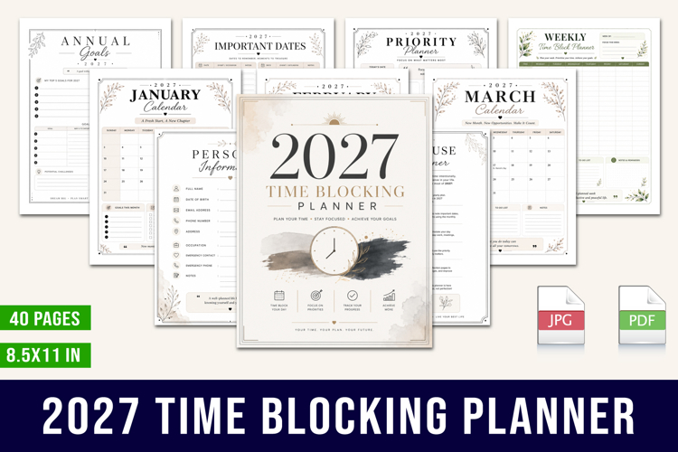 2027 Time Blocking Planner