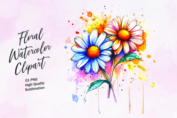 Watercolor Flowers Image 23