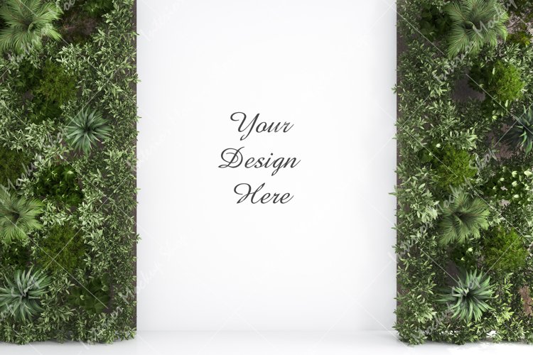 Mockup in interior, Blank wall mockup, Mockup example image 1