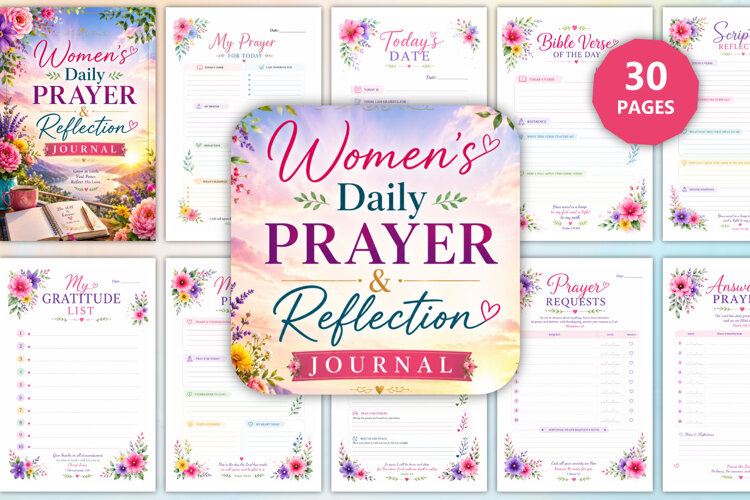 Women's Daily Prayer & Reflection Journal example image 1