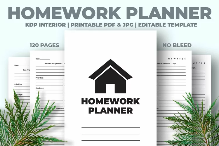 Homework Planner KDP Interior