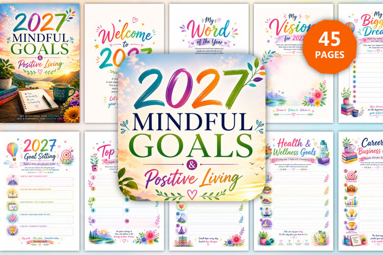 2027 Mindful Goals & Positive Living example image 1