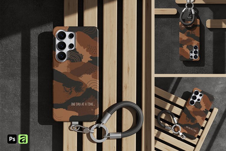 Samsung S26 Ultra Case with Wrist Strap Mockup example image 1