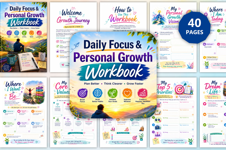 Daily Focus & Personal Growth Workbook