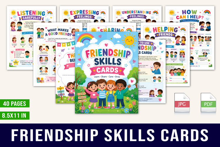 Friendship Skills Cards example image 1