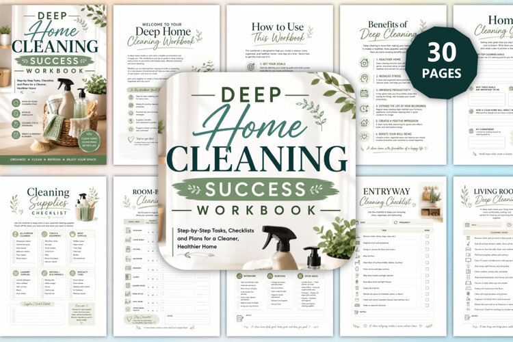 Deep Home Cleaning Success Workbook example image 1