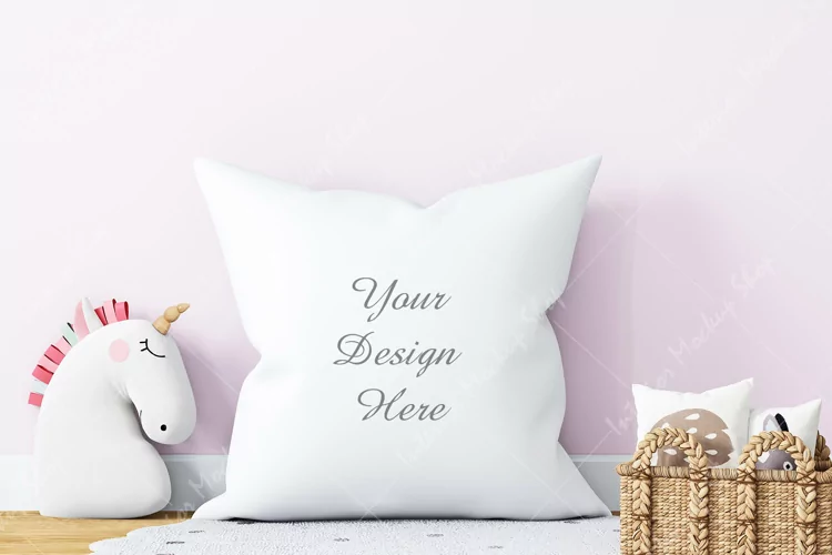 Kids Mockup, Pillow Mockup for SVG, Art, Illustration, JPG