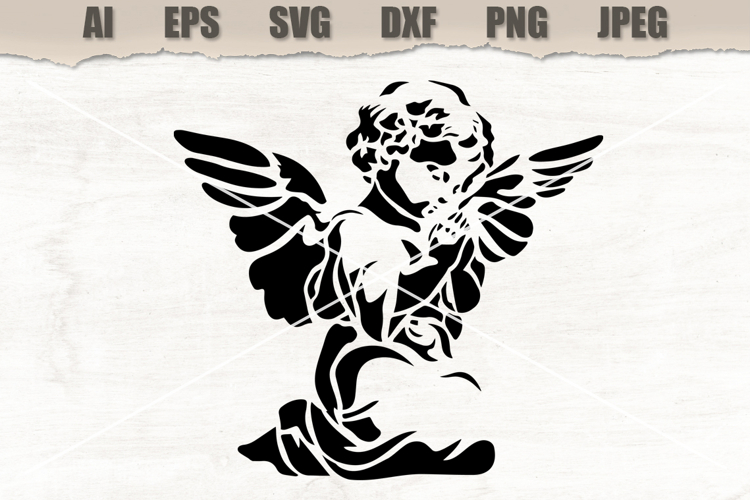 Stencil Cherub Angel