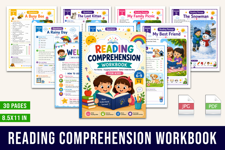 Reading Comprehension Workbook for Kids