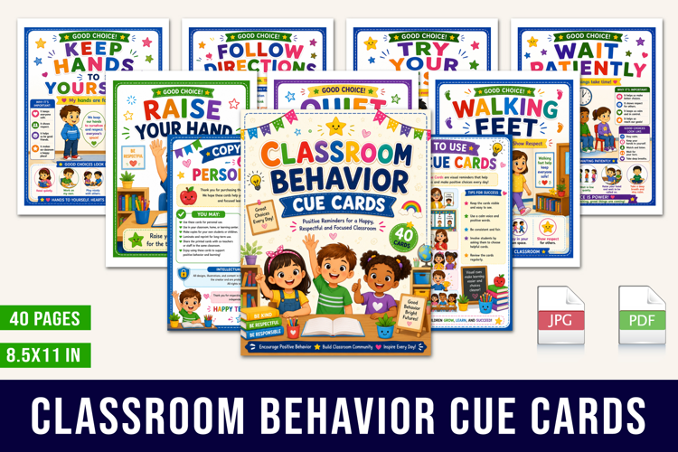 Classroom Behavior Cue Cards
