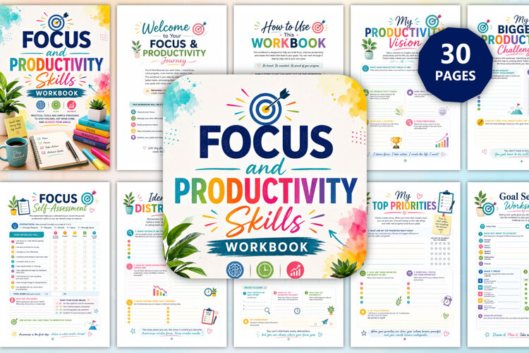 Focus and Productivity Skills Workbook example image 1