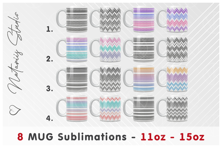 8 Adults Hidden Message Designs - 11oz/15oz Bottom Mug.