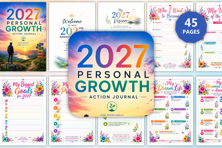 2027 Self Growth Action Journal example image 1