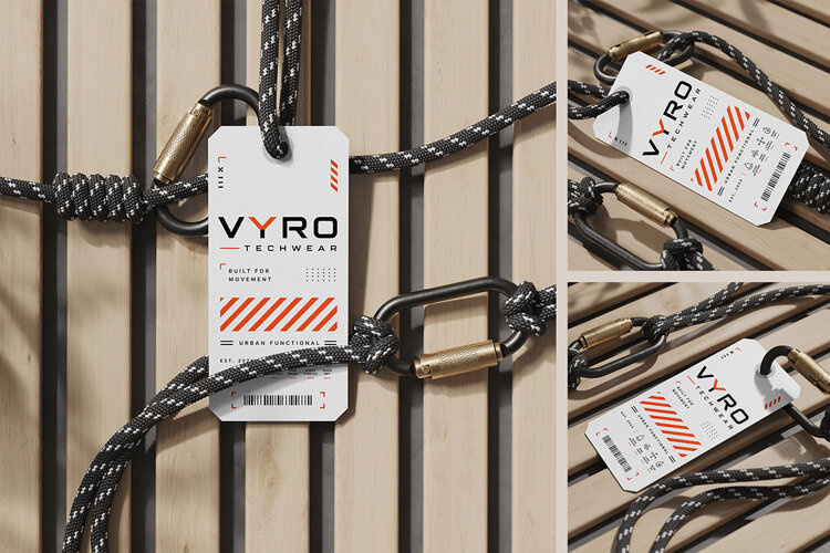 Clothing Tag with Rope Mockup example image 1